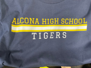 Navy AHS Yellow Stripe T-Shirt