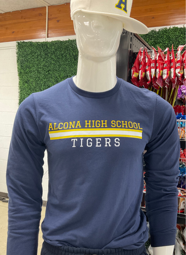Navy AHS Yellow Stripe Long Sleeve