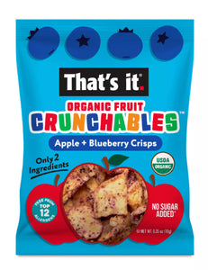 That’s it. Crunchables Organic Fruit Crisps