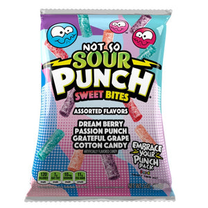 Sour Punch Assorted Sweet Candy Bites, Dream Berry/Passion Punch/Grateful Grape/Cotton Candy, 5 Oz Package